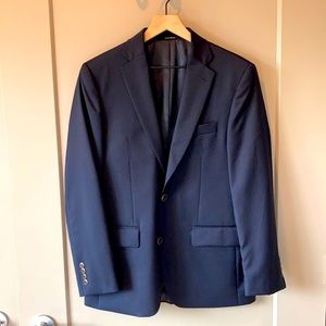 Classic Fit Wool Navy Blazer